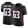 Tlead A.Falcons #63 Chris Lindstrom Player Black Vapor F.U.S.E. Limited Stitched Jerseys