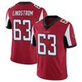 Tlead A.Falcons #63 Chris Lindstrom Player Red Color Vapor Untouchable Limited Home Game Stitched Jerseys