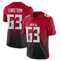Tlead A.Falcons #63 Chris Lindstrom Player Red Vapor Untouchable Limited Home Game Stitched Jerseys