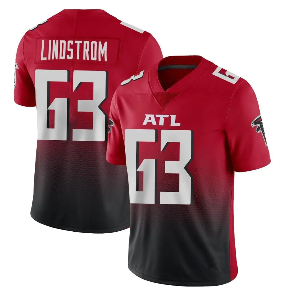 Tlead A.Falcons #63 Chris Lindstrom Player Red Vapor Untouchable Limited Home Game Stitched Jerseys