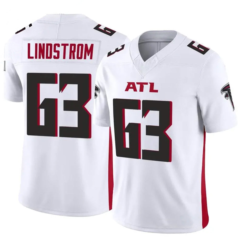 Tlead A.Falcons #63 Chris Lindstrom Player White Vapor F.U.S.E. Limited Elite Stitched Jerseys