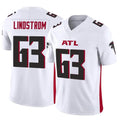 Tlead A.Falcons #63 Chris Lindstrom Player White Vapor F.U.S.E. Limited Elite Stitched Jerseys