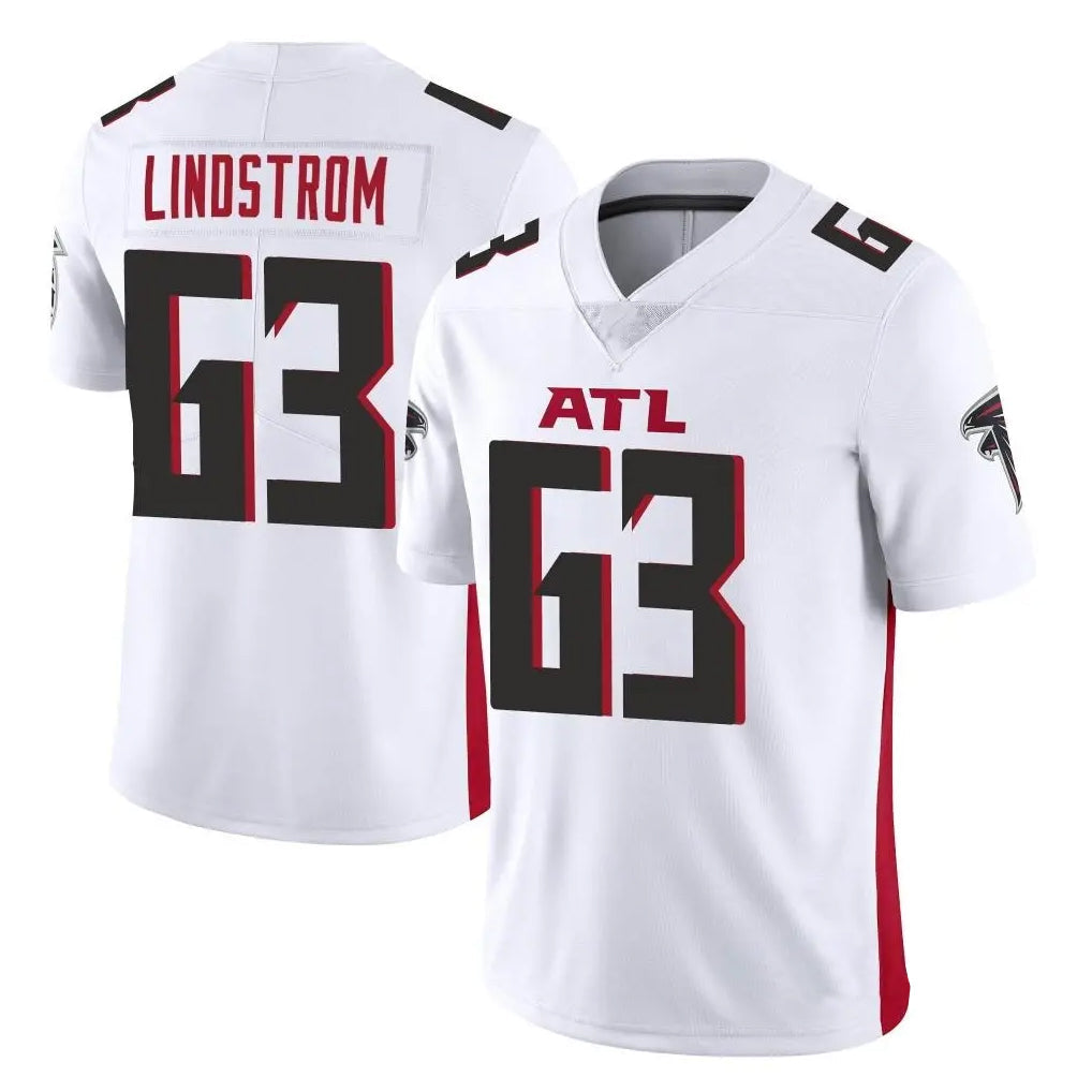 Tlead A.Falcons #63 Chris Lindstrom Player White Vapor Untouchable Limited Home Game Stitched Jerseys