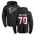 Tlead A.Falcons #70 Jake Matthews Player Black Salute to Service Hoodies Stitched Jerseys