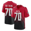 Tlead A.Falcons #70 Jake Matthews Player Red Home Game Stitched Jerseys