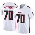 Tlead A.Falcons #70 Jake Matthews Player White Vapor F.U.S.E. Limited Stitched Jerseys