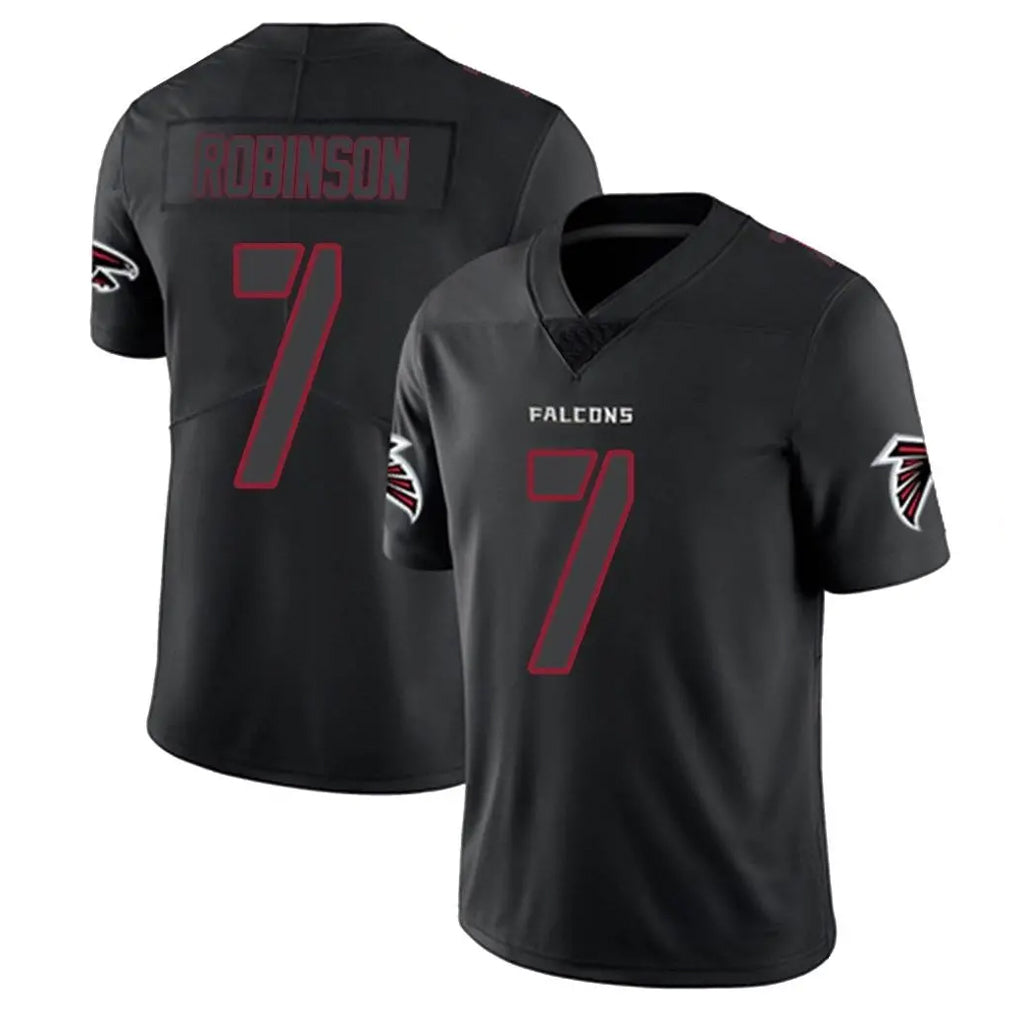 Tlead A.Falcons #7 Bijan Robinson Player Black Impact Limited Stitched Jerseys