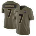 Tlead A.Falcons #7 Bijan Robinson Player Olive 2025 Salute To Service Limited Stitched Jerseys