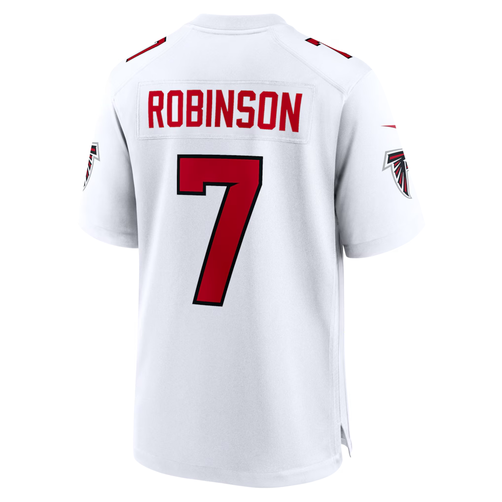 Tlead A.Falcons #7 Bijan Robinson White Game Stitched Jerseys