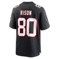 Tlead A.Falcons #80 Andre Rison Player Black Throwback Limited Home Game Stitched Jerseys