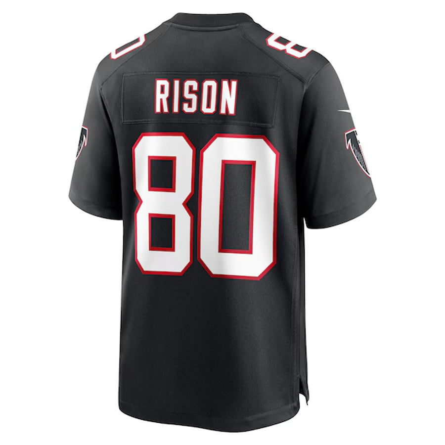 Tlead A.Falcons #80 Andre Rison Player Black Throwback Limited Home Game Stitched Jerseys