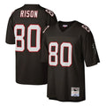Tlead A.Falcons #80 Andre Rison Player Mitchell & Ness Black 1992 Legacy Stitched Jerseys