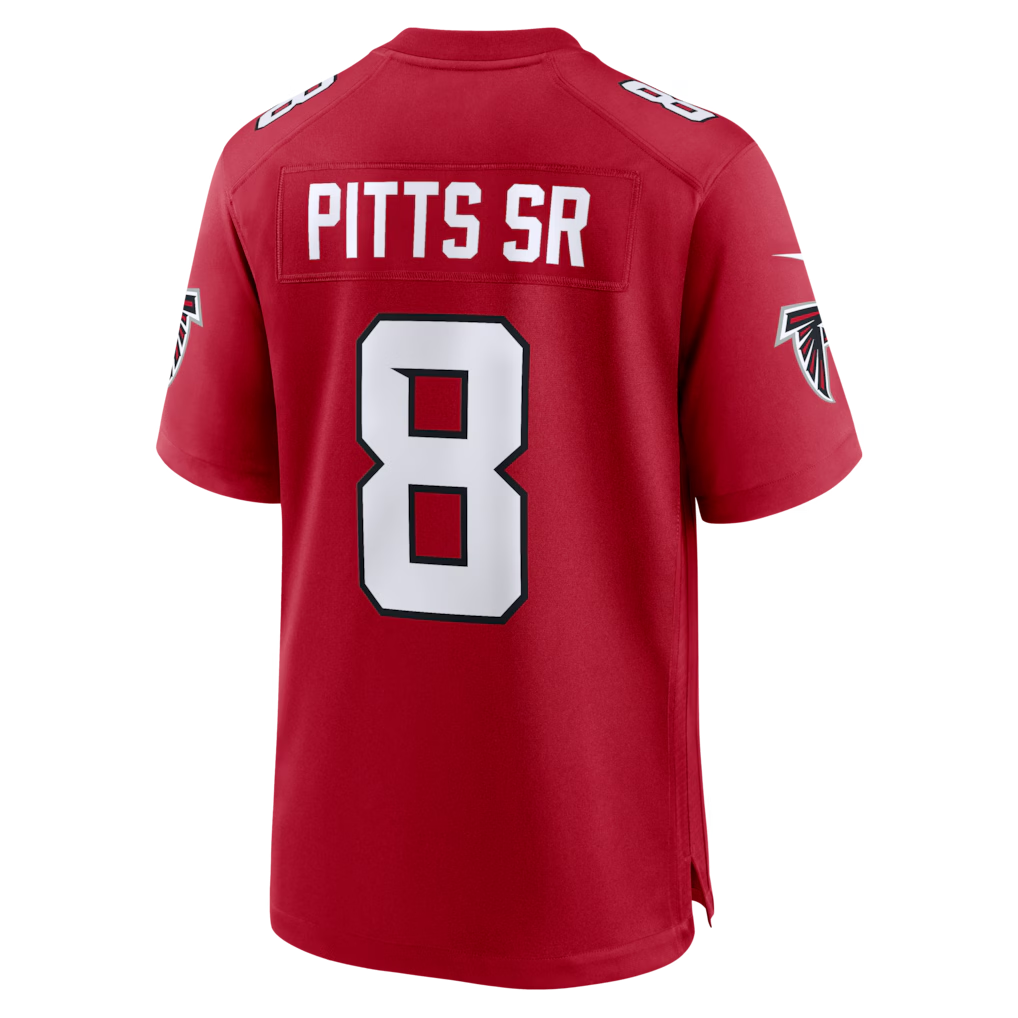 Tlead A.Falcons #8 Kyle Pitts Sr. Red Game Stadium Jerseys