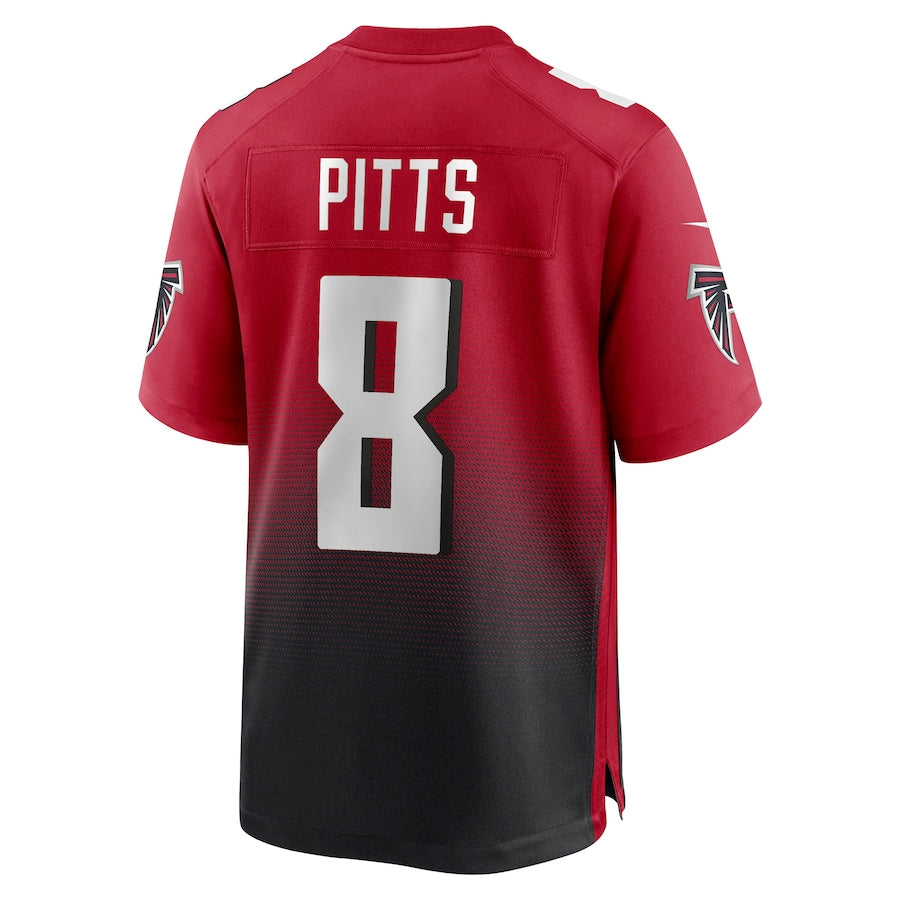 Tlead A.Falcons #8 Kyle Pitts Sr. Player Red Home Game Stitched Jerseys