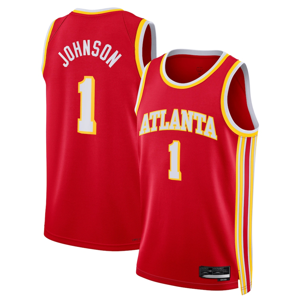 Tlead A.Hawks #1 Jalen Johnson Red Swingman Jerseys - Icon Edition