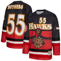 Tlead A.Hawks #55 Dikembe Mutombo Mitchell & Ness Red Maxxed Out Fashion Hockey Jerseys
