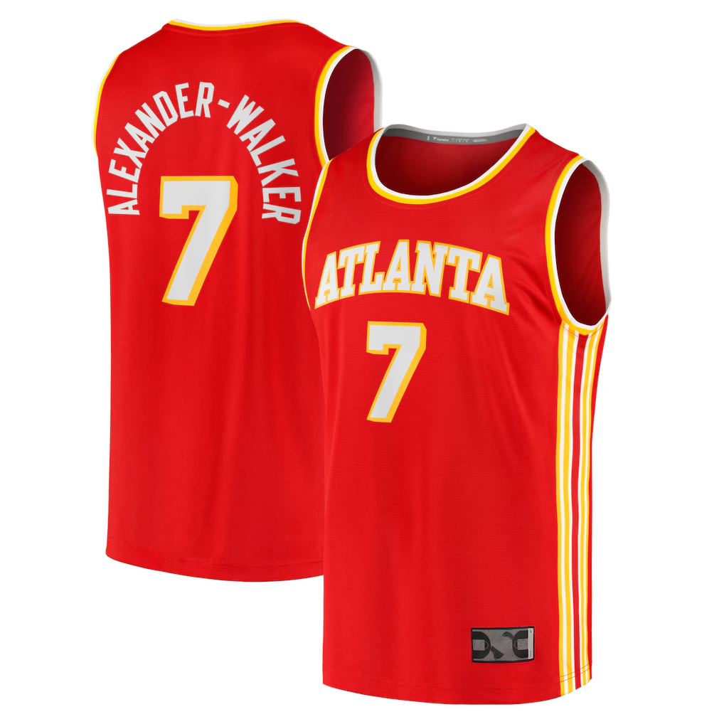 Tlead A.Hawks #7 Nickeil Alexander-Walker Red Fast Break Replica Jerseys - Icon Edition