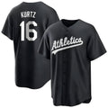 Tlead Athletics #16 Nick Kurtz Player Black Game Stitched Jerseys