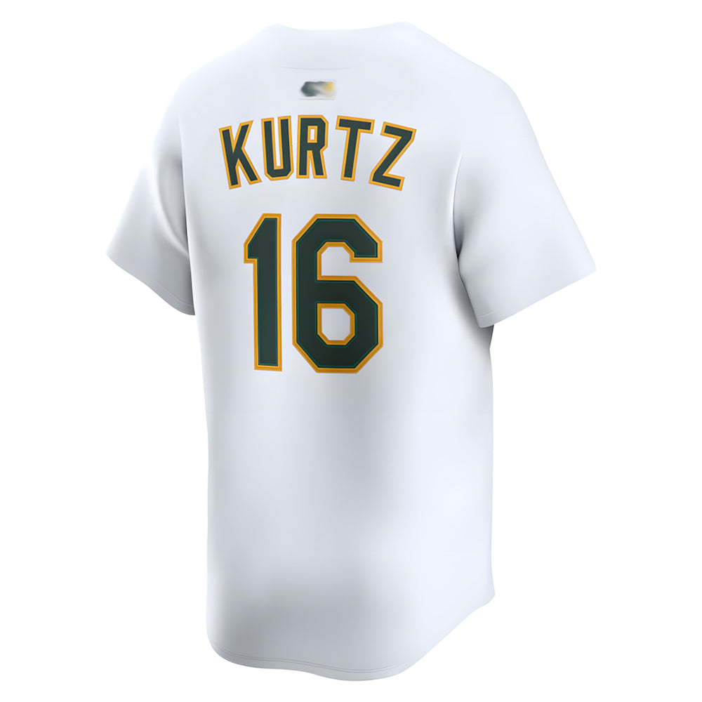 Tlead Athletics #16 Nick Kurtz Player White Home Limited Stitched Jerseys
