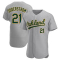 Tlead Athletics #21 Tyler Soderstrom Player Gray Authentic Road Stitched Jersey
