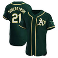 Tlead Athletics #21 Tyler Soderstrom Player Green Authentic Alternate Stitched Jersey