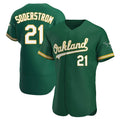 Tlead Athletics #21 Tyler Soderstrom Player Green Authentic Kelly Alternate Stitched Jersey