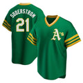 Tlead Athletics #21 Tyler Soderstrom Player Green Replica Cooperstown Collection Stitched Jersey