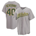Tlead Athletics #40 Luis Severino player Gray Replica Away Stitched Jersey