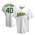 Tlead Athletics #40 Luis Severino player White Replica Home Stitched Jersey