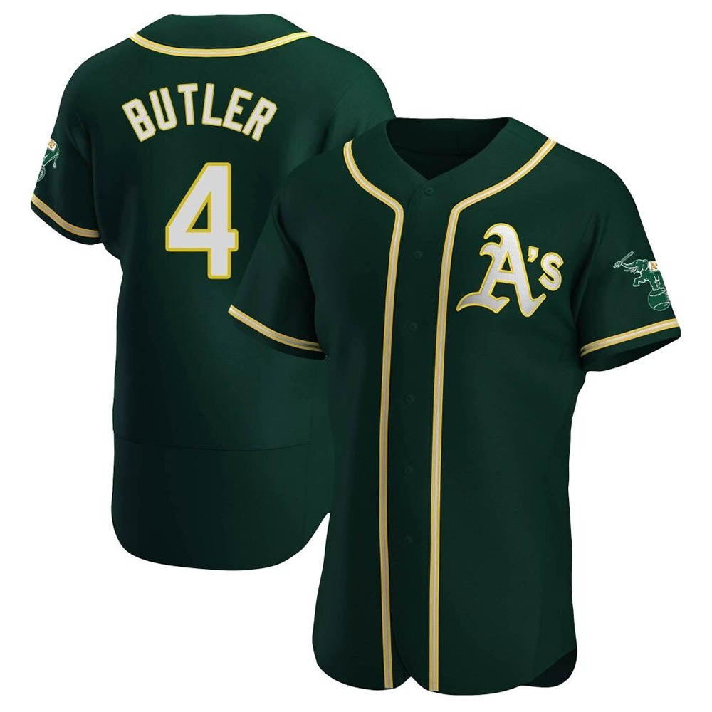 Tlead Athletics #4 Lawrence Butler player Green Authentic Alternate Stitched Jersey