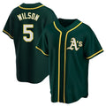 Tlead Athletics #5 Jacob Wilson Green Replica Alternate Stitched Jersey