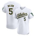Tlead Athletics #5 Jacob Wilson White Elite Home Stitched Jersey