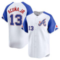 Tlead A.Braves #13 Ronald Acuna Jr. City Connect Limited Jersey - White Personalized Jerseys