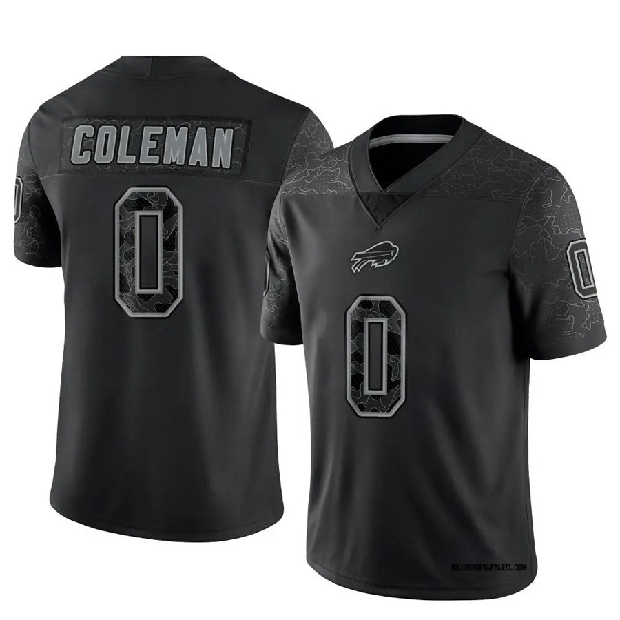 Tlead B.Bills #0 Keon Coleman Player Black RFLCTV Limited Stitched Jerseys