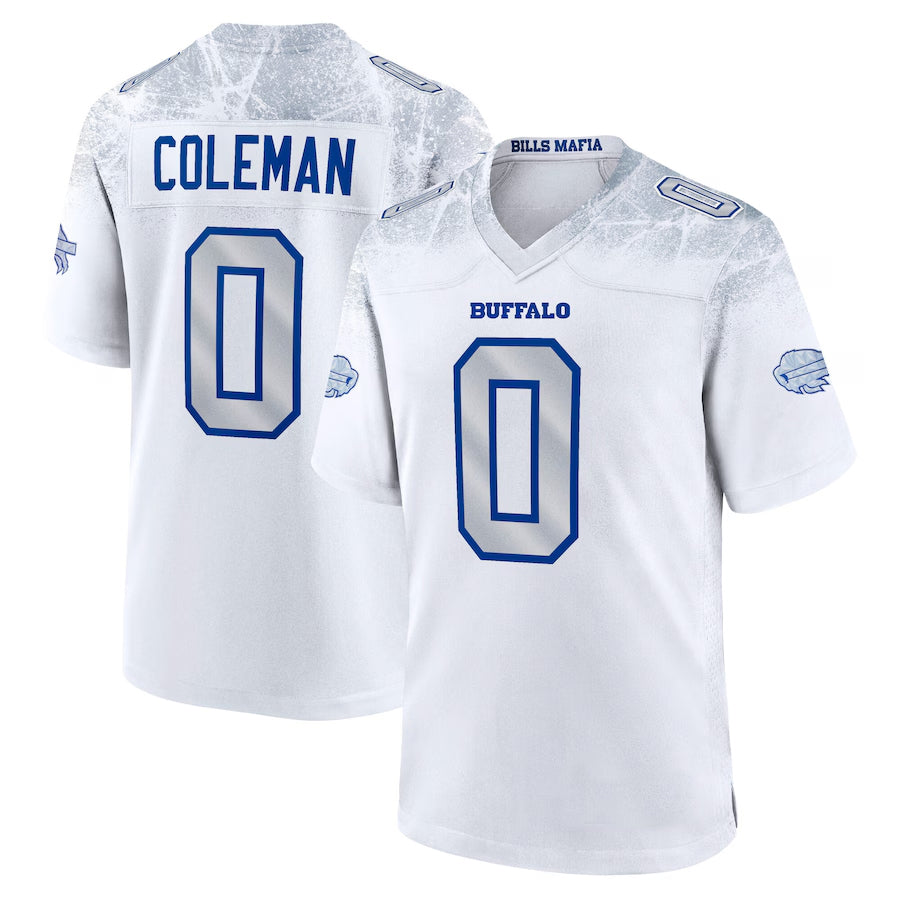 Tlead B.Bills #0 Keon Coleman Player White Rivalries Collection Game  Stitched Jerseys