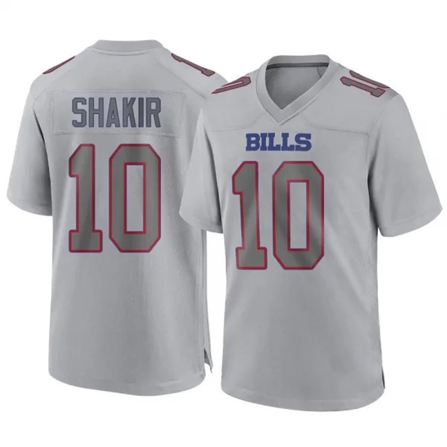 Tlead B.Bills #10 Khalil Shakir Player Gray Replica Game Stitched Jerseys