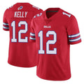 Tlead B.Bills #12 Jim Kelly Player Red Vapor Untouchable Limited Home Game Stitched Jerseys