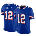 Tlead B.Bills #12 Jim Kelly Player Royal Vapor F.U.S.E. Limited Home Game Stitched Jerseys