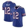 Tlead B.Bills #12 Jim Kelly Player Royal Vapor Untouchable Limited Stitched Jerseys
