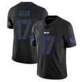 Tlead B.Bills #17 Josh Allen Player Black Impact Limited Home Game Stitched Jerseys