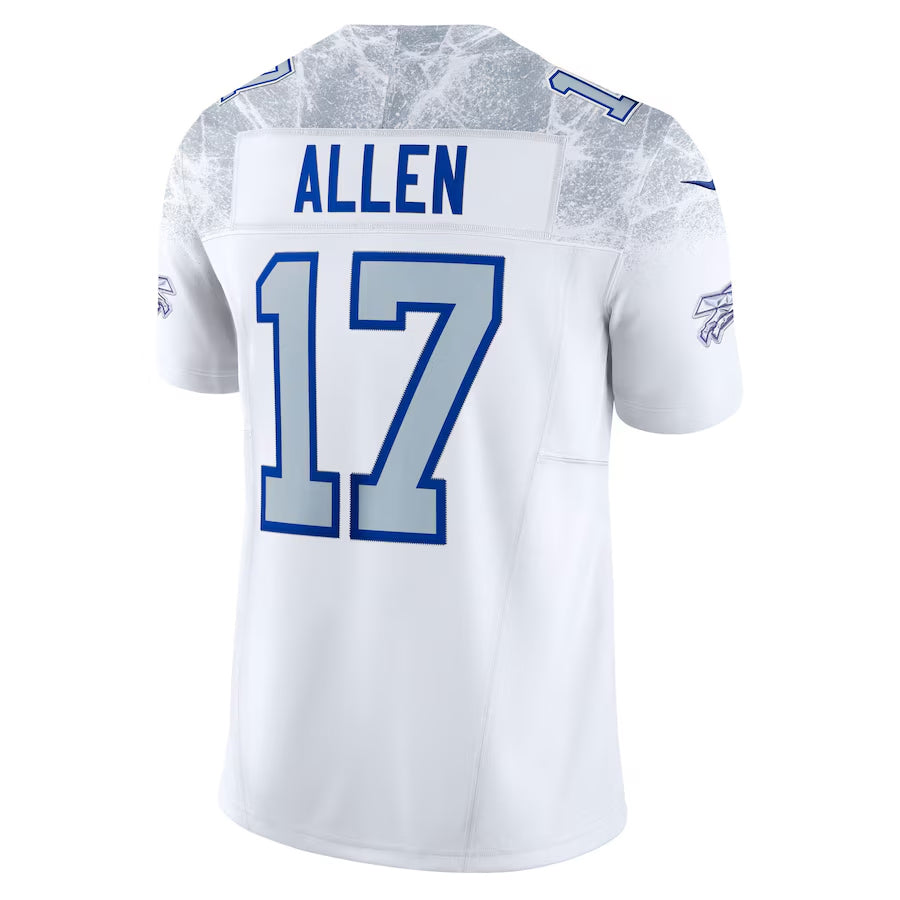 Tlead B.Bills #17 Josh Allen Player White Rivalries Collection Vapor Limited Stitched Jerseys