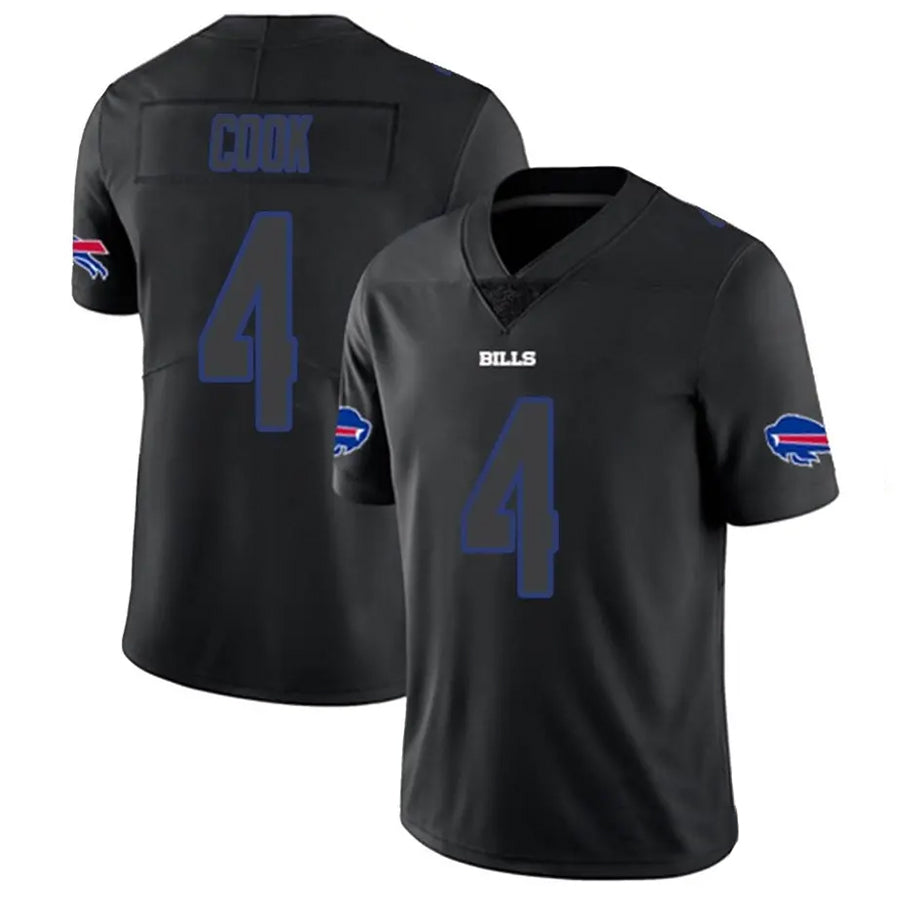 Tlead B.Bills #4 James Cook Player Black Limited  Stitched Jerseys