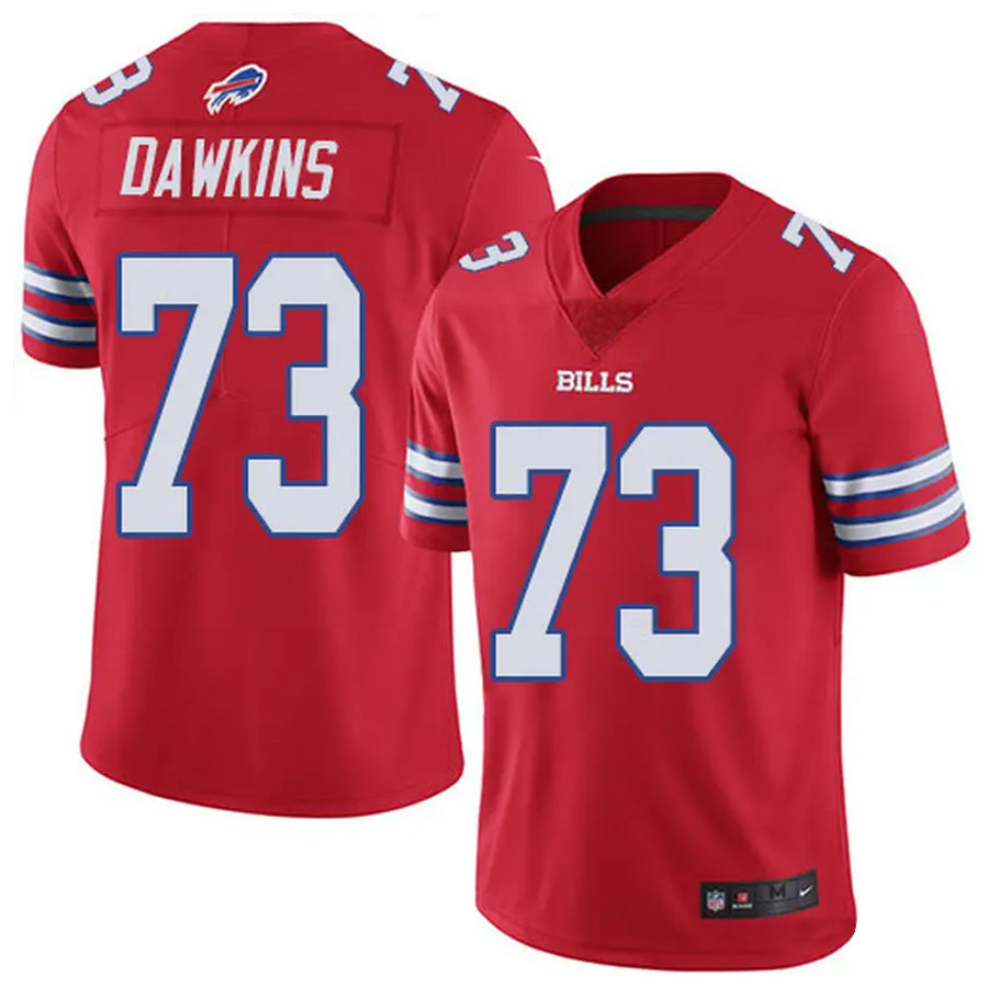 Tlead B.Bills #73 Dion Dawkins Player Vapor F.U.S.E. Limited Red Stitched Jerseys