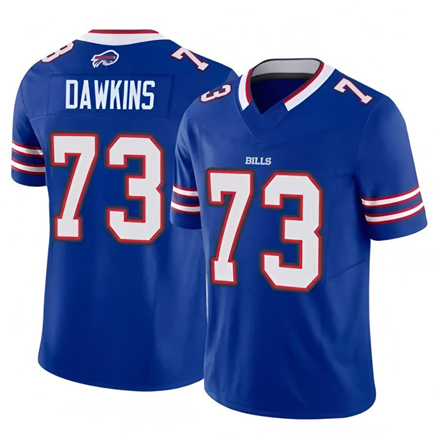 Tlead B.Bills #73 Dion Dawkins Player Vapor F.U.S.E. Limited Royal  Stitched Jerseys