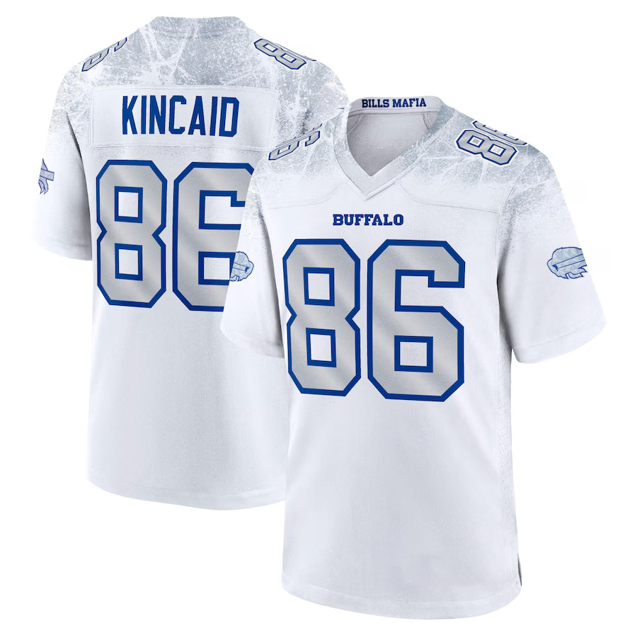 Tlead B.Bills #86 Dalton Kincaid Player White Rivalries Collection Game Stitched Jerseys
