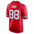 Tlead B.Bills #88 Dawson Knox Red Alternate Game Stitched Jerseys