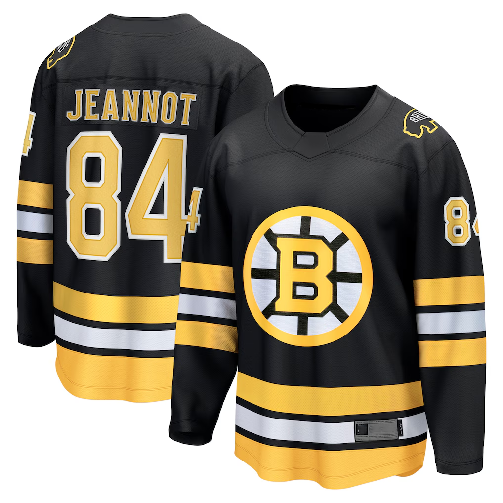 Tlead B.Bruins #84 Tanner Jeannot Black Home Breakaway Player Stitched Jerseys