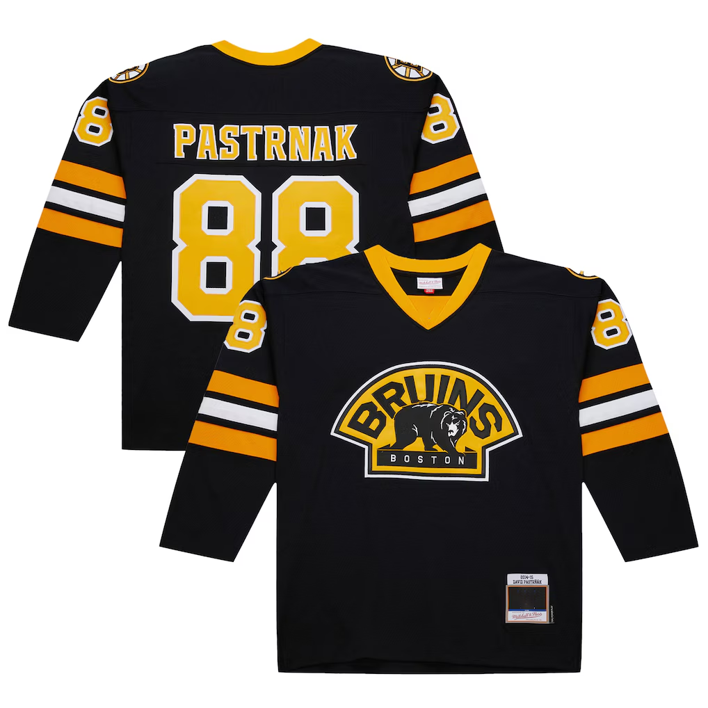 Tlead B.Bruins #88 David Pastrnak Black 2014-15 Power Play Stitched Jerseys