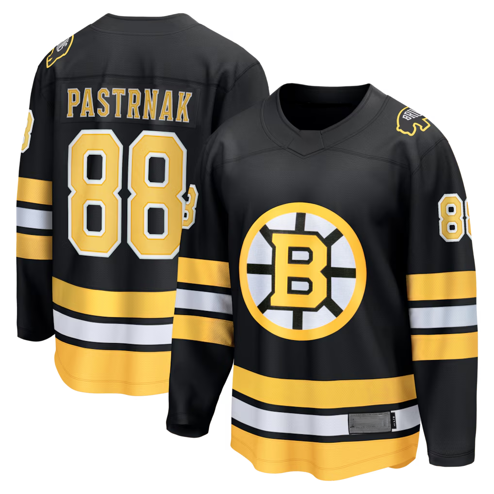 Tlead B.Bruins #88 David Pastrnak Black Home Breakaway Stitched Jerseys