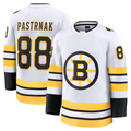 Tlead B.Bruins #88 David Pastrnak White Away Premium Player Stitched Jerseys
